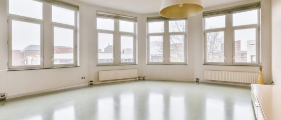Interior of a spacious room in a luxury house